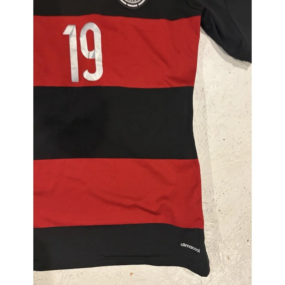 2014 2015 Germany Away Jersey #19 Gotze Adidas G74520 World Cup Soccer Mens S